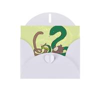 White YYHWHJDE Sunflower seeds earthworm snake Picture Greeting Card 6x4 in with Double-Sided Pearl Effect and Environmentally Friendly Ink