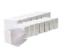 White Z Fold Paper Hand Towels - 1 Ply 34GSM Interfold Multifold Bulk Refills 21 x 20cm, Extra Absorbent Disposable Towels for Dispensers, Office & Commercial Use (2250 Sheets)