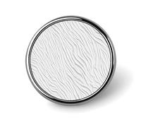 White Zebra Print Soft Raised Stripe Texture Round Brooch for Men Women Fashion Badge Collar Pin Dress Jacket Backpack Accessories
