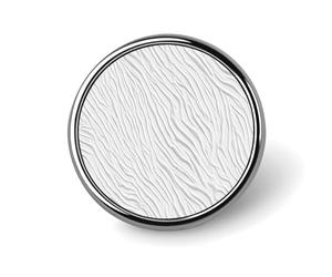 White Zebra Print Soft Raised Stripe Texture Round Brooch for Men Women Fashion Badge Collar Pin Dress Jacket Backpack Accessories