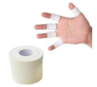 White Zinc Oxide Tape - Self Adherent Cohesive Tape, Healthcare Sports Strapping Tape Rolls - Long Strong Rigid Latex Free Athletic Tape for Boxing, Physio Injury.