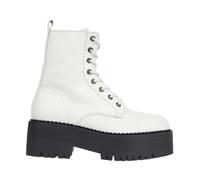 White Zip-Up Ankle Boots - female - Tommy Jeans - Lace-up Boots - White - 3 UK - Shoes 3 UK