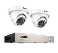 (White) ZOSI 8 Channel 1080P CCTV Security Camera System