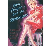 Whitear Careless Talk Costs Lives UK WWII Vintage Advert Large Wall Art Print Canvas Premium Mural