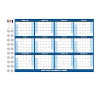 Whiteboard Calendar - Monthly Planner Whiteboard | Monthly Wall Planner | Wipe For Family Dorm Home Kitchen College School Classroom Offices | Full-year Layout Improved Time Management Strategies