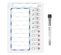 Whiteboard Calendar - Reusable Daily Schedule Board, Checklist Task Planning Boards, Erasable Bord | Suitable for Family Kids Home Office Organization Homework Chores Activities Management Tracking