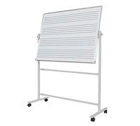 Whiteboard Double Sided Mobile Music Staff Creation Teaching Dry Erase Board Angle Height Adjustable For Home School(Size:90X120CM)