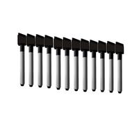Whiteboard Dry Wipe Marker Pens, Fine Tip, Magnetic, Low Odor, Eraser Lid, Dry Erase for Flip Charts & Whiteboards, Ideal for Home & Office 12pcs (Black)