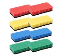 Whiteboard Eraser Magnetic 8 Pack, Whiteboard Rubber with Thick Felt Pad - EVA Magnetic Whiteboard Eraser for Home Office Classroom, 4 Colors (10.5x5.5x2cm)