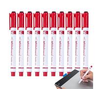 Whiteboard Markers, Pack of 10 School Pens with Eraser - Fine Tip 0.5mm Drawing Markers | for Classroom Whiteboard, Calendar, Kindergarten and Teacher Drawing