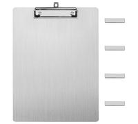 Whiteboard, Stainless Steel Clipboard for Fridge, Quality Write, Fingerprint Resistant, 1 Mm Thick, A4 Size with Magnetic Strips