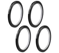 Whiteboard Tape, Grid Marking Tape, White Board Tape Lines for Gridding, Marking & Crafting, Whiteboard Gridding Tape for School, Office & Home Use, Black, 3mm x 50m, 4 Pcs