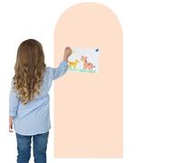 Whiteboard Wall Sticker - Magnetic PVC Wall Sticker with Milk Tea Pattern and Starter Kit | Peel-able Wallpaper with Chalkboard for Children's School Playroom | Large