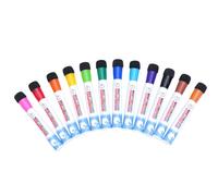 Whiteboard Writing Set with Integrated Eraser Caps, 12 Marker Color Assortment for Board Revision, Learner Practice, Team Planning Whiteboard Marker Set Eraser Cap Markers Classroom Board Writing Wipe