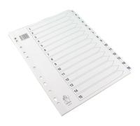 Whitebox A4 1-15 Mylar Index - White