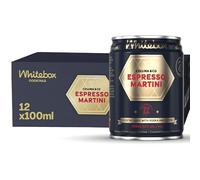 WHITEBOX COCKTAILS Ready to Drink Espresso Martini, 12 x 100ml Cans | Single Serve, Full Strength, Classic Cocktails, Pre-Mixed, By World-Class Bartenders, Great for Day Trips, Parties & Gifting