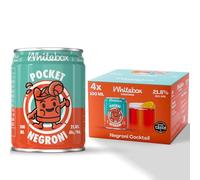 WHITEBOX COCKTAILS Ready to Drink Pocket Negroni, 4 x 100ml Cans