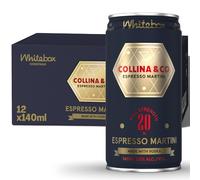 WHITEBOX COCKTAILS Single Serve Classic Collina & Co Espresso Martini - Case of 12 Cocktail Cans | Classic Full Strength Espresso Martini Cocktail | Pre-mixed Cocktails Ready To Drink 12x140ml