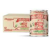 WHITEBOX COCKTAILS Single Serve Classic Squeezy’s Margarita - Case of 12 Cocktail Can | Classic Full Strength Margarita | Pre-mixed Cocktails Ready To Drink 12x100ml