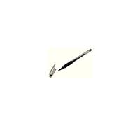 WhiteBox Gel Pens WX21716, Black, Transparent Barrel, Medium Tip, Pack of 10