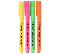 Whitebox Highlighter - Assorted (Wallet of 4)