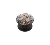 WhiteCarnation Watercolor Enamel Carnation Butterfly Pink PopSockets Adhesive PopGrip