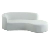 WhiteCloudModernStretchSofaCoverCurvedCouchSlipcoverProtectorforLivingRoomRestaurant&CafeElasticFitEasyInstallationDurableFabricStylishDesign