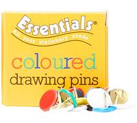 Whitecroft Essentials 26151 Value 9.5mm Drawing Pin - Assorted Colour (Pack of 50)