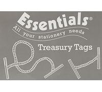 Whitecroft Essentials 27151/10 25 mm Metal Ended Treasury Tags - Green (Pack of 100)