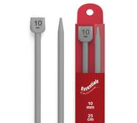 Whitecroft Essentials Knitting Pins - 25cm Plastic 10.00mm