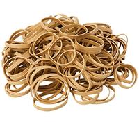 Whitecroft Essentials No 63 6x80mm Natural Rubber Bands (Box of 454g), oak|orange|beige|brown