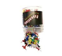 Whitecroft Essentials Value Push Pin - Assorted Colour (Pack of 200)