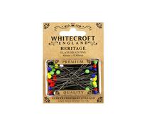 Whitecroft Heritage Glass Head Pins 48mm x 0.80mm