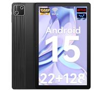 Whitedeer 10 inch Tablet Android 15, 22GB+128GB(TF 2TB), Octa-Core Processor | 10.1" HD Screen | PC Mode | Widevine L1 | Netflix | 6200 mAh Battery | 5MP+8MP Camera | WiFi6 & Bth5.3 (Black)