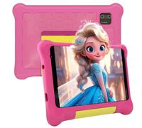 Whitedeer 7 Inch Kids Tablet, Android 13 Tablet for Kids, 5GB+32GB+128GB, Pre-installed kids Apps, 1024x600, 2500mAh, 0.3MP+2MP Dual Camera, WiFi 6, BT5.2, Android Tablet with Shockproof Case(Pink)