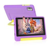 Whitedeer Kids Tablet, 7 inch Tablet for Kids 3-7 Ages 8GB RAM +64GB ROM, Android 13, Parental Controls, Dual Camera, Wi-Fi, Bluetooth, Type-C, Impact Resistant Case, Gift,Purple