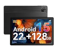 Whitedeer Tablet Android 15 Octa-Core Processor, 22GB+128GB+1TB TF, Tablet 10 inch with IPS Display, Android Tablets with 2.0GHz CPU, 6200mAh/ 5G WiFi/BT5.4/8MP+5MP/OTG, PC Mode, Widevine L1(Black)
