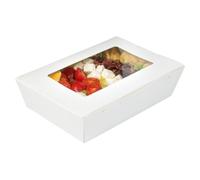 Whitedrop Sushi Box Food Container| Paper Serving Tray | Multi-Use Tray Food Box | Sushi Supply Disposable Takeaway | Lunch Box Storage | Perfect Size | 50 Packs