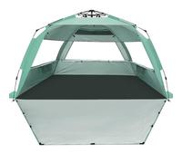 WhiteFang Deluxe XL Pop Up Beach Tent Sun Shade Shelter for 3-4 Person, UV Protection, Extendable Floor with 3 Ventilating Windows Plus Carrying Bag, Stakes, and Guy Lines