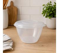Whitefurze 0.6L Microwave Steam Pudding Bowl With Lid Small Reusable Plastic Pudding Basin