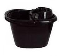 WhiteFurze 14L Black Metal Round Bucket