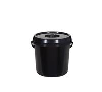 Whitefurze 14L Bucket with Lid, Black 1X