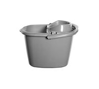 Whitefurze 14Lt Durable Plastic Mop Floor Cleaning Bucket w/ Detachable Strainer in Choice of Colours (Black)