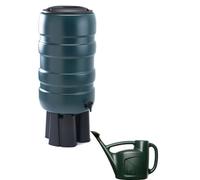 Whitefurze 150L Water Butt Kit With Stand & 6 Litre Watering Can - Green