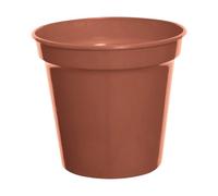 Whitefurze 17.5Cm Terracotta Effect Plastic Garden Pot For Flowers Herbs & Plants With Drainage Holes For Indoor/outdoor Use