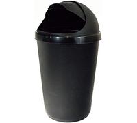 Whitefurze 2 X Black 50 Litres Bullet Bin And Lid Black 50 Litres