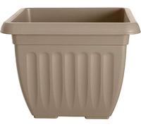 Whitefurze 2 x Square Athens Planter 30cm Taupe