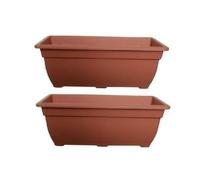 Whitefurze 2 X Terracotta Bell Trough Planter 50Cm