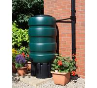 Whitefurze 230L Large Water Butt Set Traditional Barrell Water Tank Stand Tap & Diverter