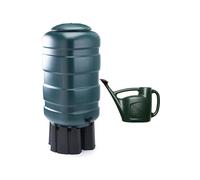 Whitefurze 250L Green Water Butt Kit with Stand & 6 Litre Watering Can Whitefurze Multicolor